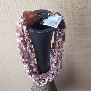 Gardenia Multi Strand Statement Necklace